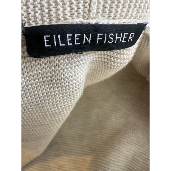 Eileen Fisher Silk & Cashmere Ribbed Open Cardigan Cream No Size Plus Size 2X ? - Picture 9 of 11